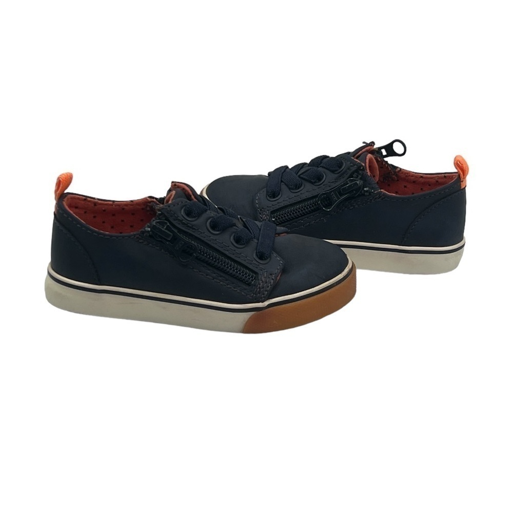cat & jack Blue Side Zipper Sneakers Size 7 Toddler Boys